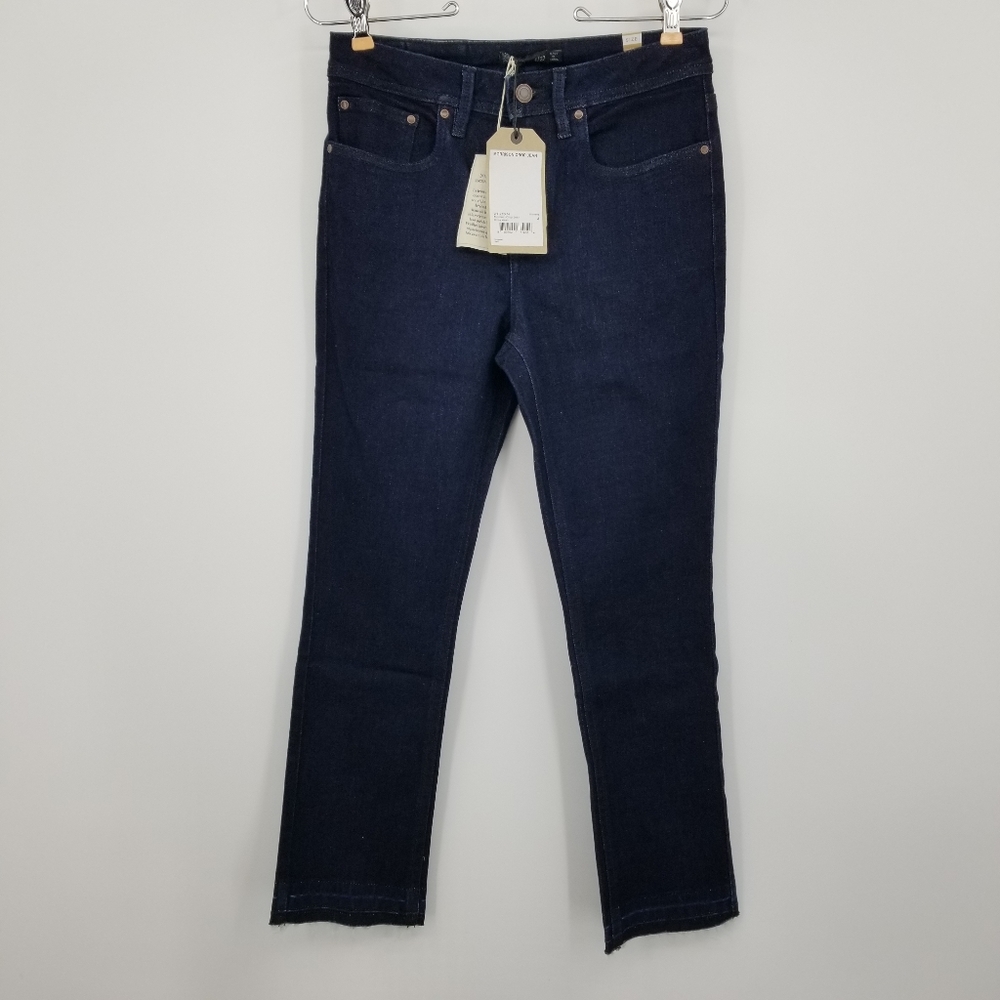 NWT Prana Morrison Raw Hem Crop Jean Rinse Dark Wash Size 4/27